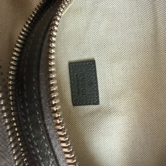 Gucci Black GG Logo Monogram Shoulder Bag
